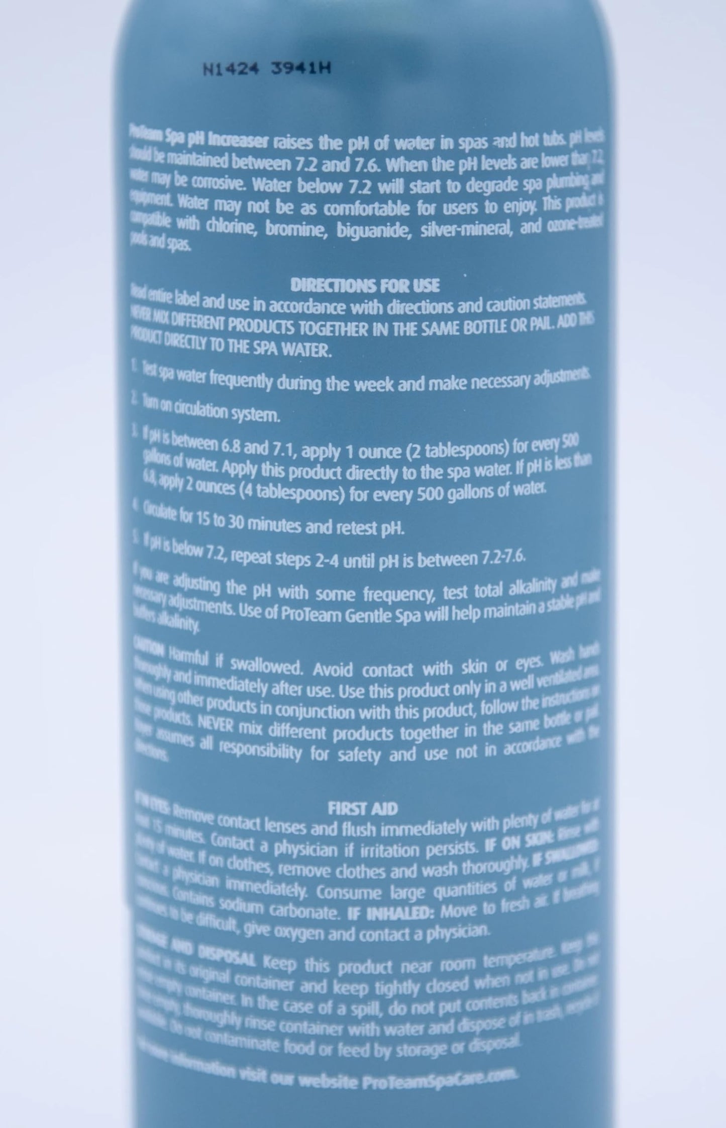 ProTeam Spa pH Increaser for Hot Tub - pH Up Hot Tub pH Increaser - with SplashWiz Hot Tub Chemicals Care Guide e-Book - Made in USA (1 lb)