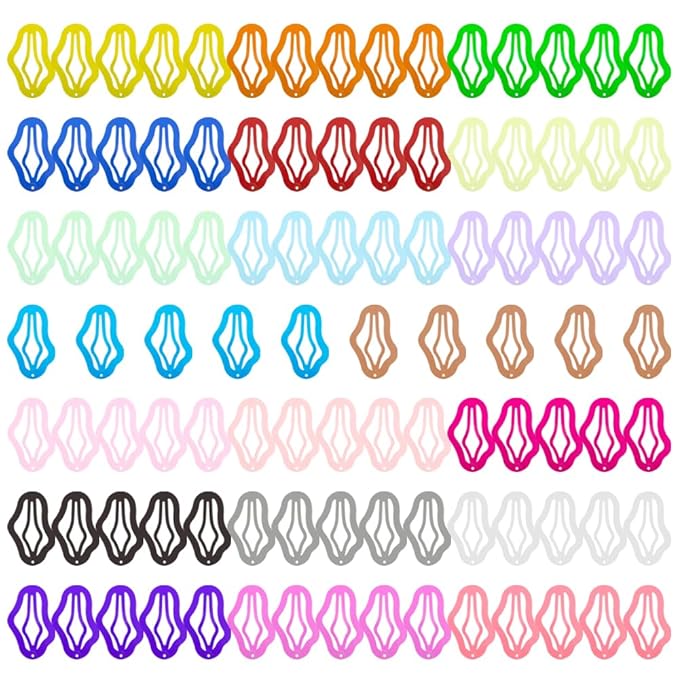 ECADY 100-Piece Metal Snap Hair Clips for Girls, Toddlers, and Kids - Perfect for Fine Hair, Thick Hair, and More - Featuring Fun Cloud Designs