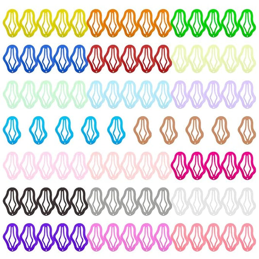 ECADY 100-Piece Metal Snap Hair Clips for Girls, Toddlers, and Kids - Perfect for Fine Hair, Thick Hair, and More - Featuring Fun Cloud Designs