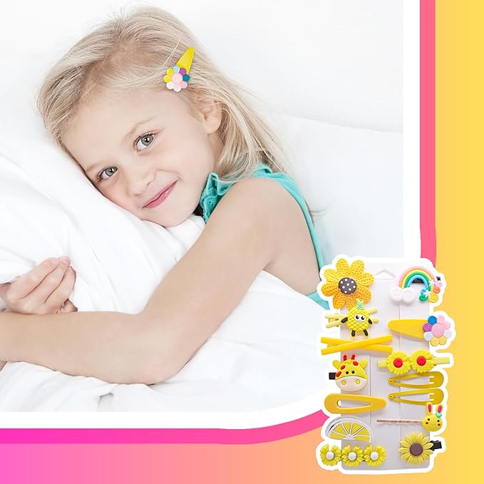 84PCS Hair Accessories for Girls Little Girl Hair Clips Barrettes for Baby Toddler Teens Women Kids Cute Candy Colorful Flower Gift for 4-12 Ages (Toddler Hair Accessories)