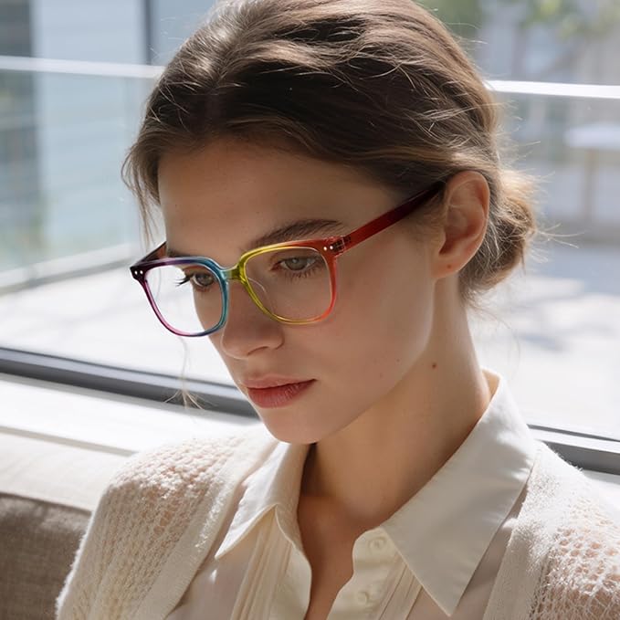Oversized Square Blue Light Blocking Glasses for Women and Men - Gaming & Computer Anti-Fatigue