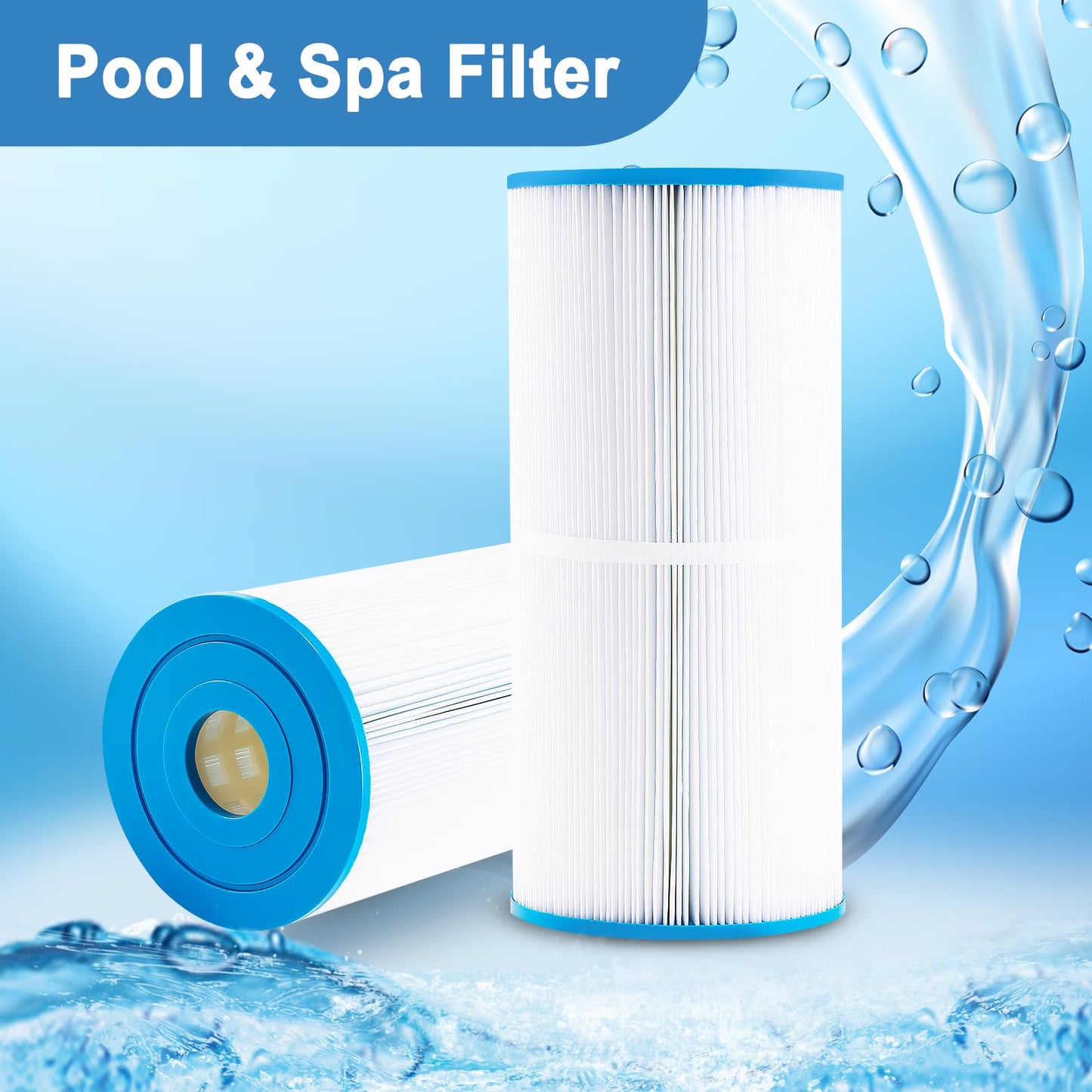 REEPLAR PWK35B Replaces Hot Springs Limelight Spa Filters, Compatible with Watkins 1642301-1, 78161, 78286, Filbur FC-3921, Hot Spring Limelight Series Filter Cartridge,35 sq.ft - 2 Pack