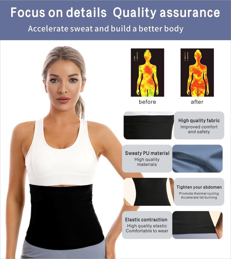 Dokelovy Sauna Suit Waist Trainer Band for Women, Waist Trimmer for Weight Loss Shapewear Slimming Belt for Workout Yoga Gym