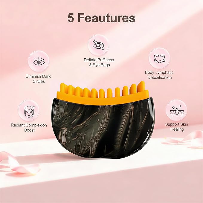 Lymphatic Contour Face Brush, Lymphatic Drainage Brush,Gua Sha Facial Tools for Lymphatic Drainage,Silicone Soft Head Dry Brush and Wet Brush Use