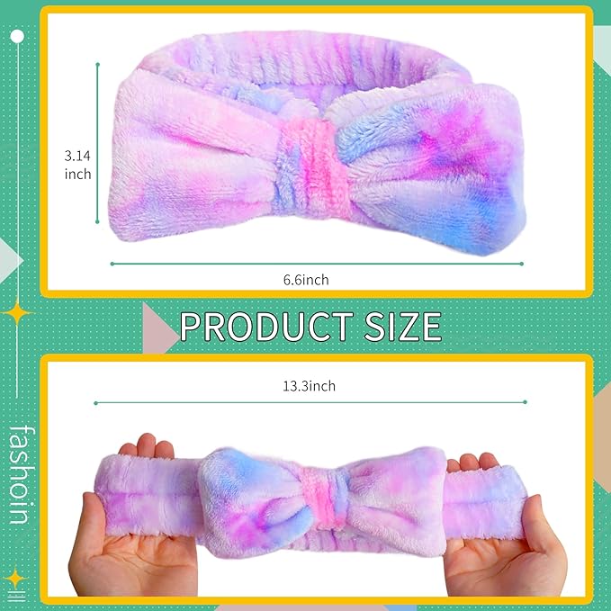 WSYUB Headband for Washing Face, Spa Headband for Teen Girls Skin Care and Makeup, with Hair Scrunchies,Easter Basket Stuffers Gift for Girls