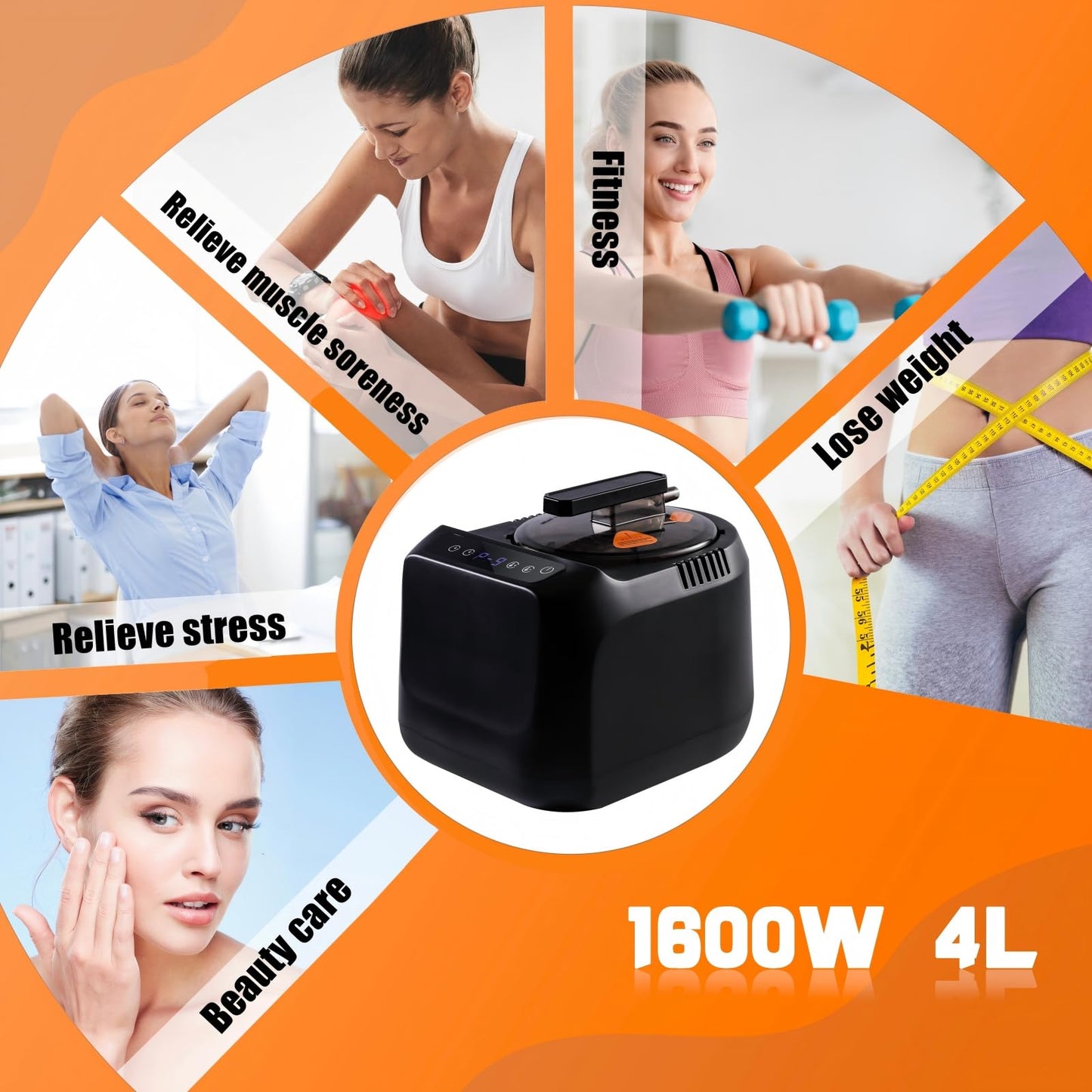 Portable Sauna Steamer Machine with Remote Control, 4L 1600W Upgrated Steam Generator for Sauna, 9 Levels, 120 MIN Timer, for Home Spa Sauna Accessories.