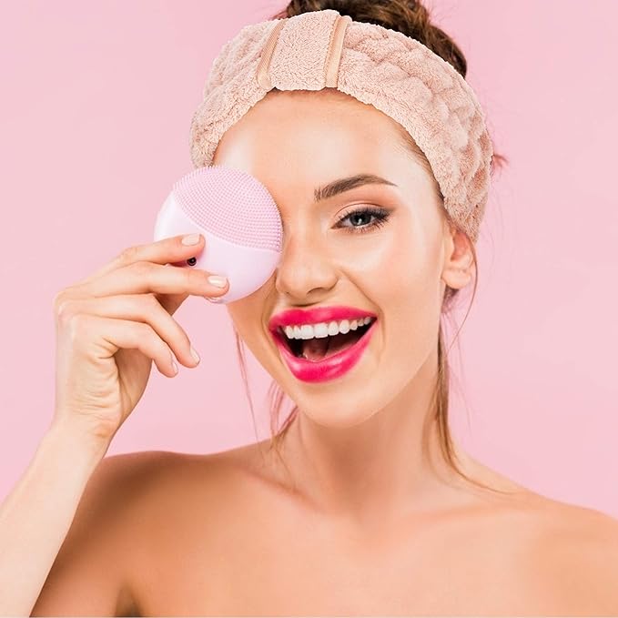 3 Pack Women's Spa Microfiber Skincare Headbands for Face Washing, Makeup Removal and More (Pink, White, Black)