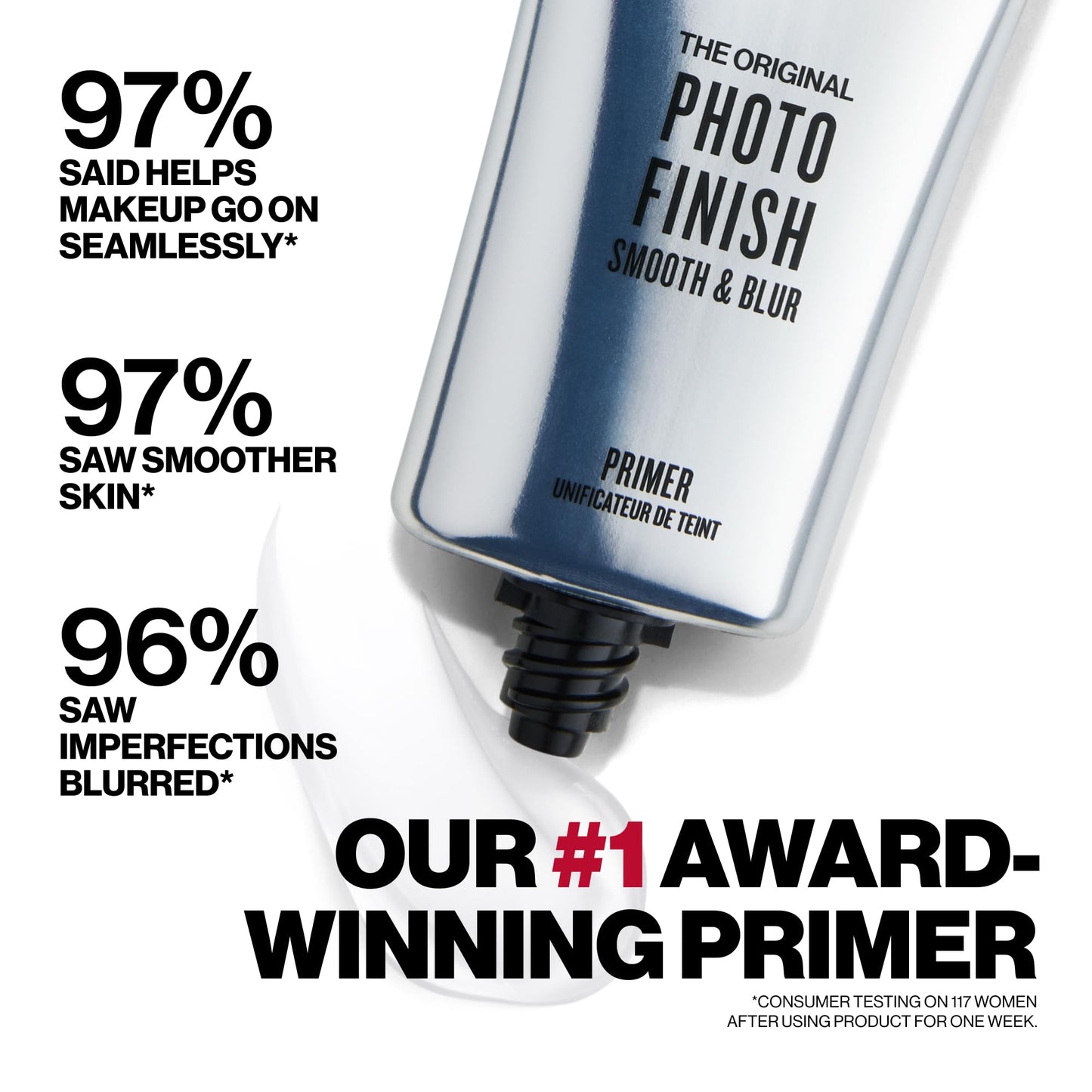 Smashbox The Original Photo Finish Smooth & Blur Makeup Primer | Instantly Smooths and Blurs Fine Lines and Pores | Vitamins A + E, 1 Fl Oz