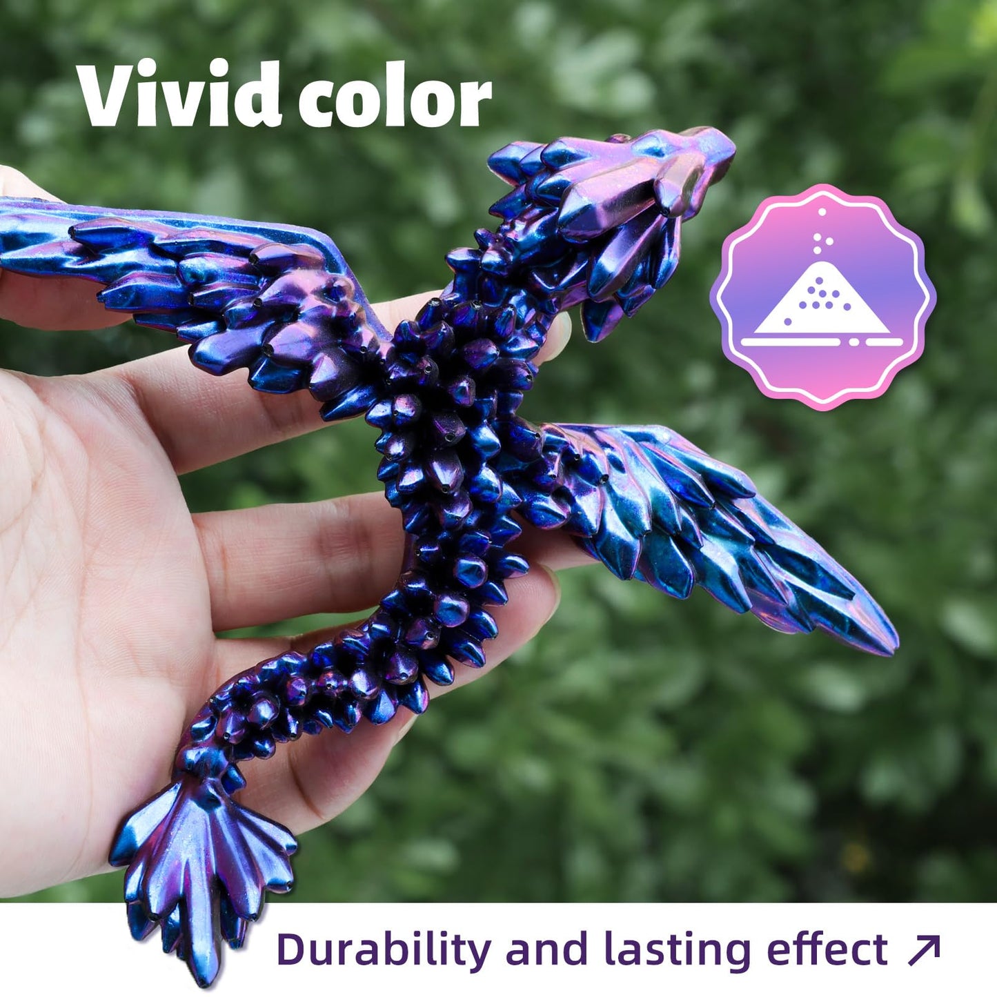 LET'S RESIN Chameleon Mica Powder, 10 * 5g Color Shift Mica Powder for Epoxy Resin/Tumbler, Saturated Color Shifting Chrome Pigment Powders for Painting,Slime,Nails