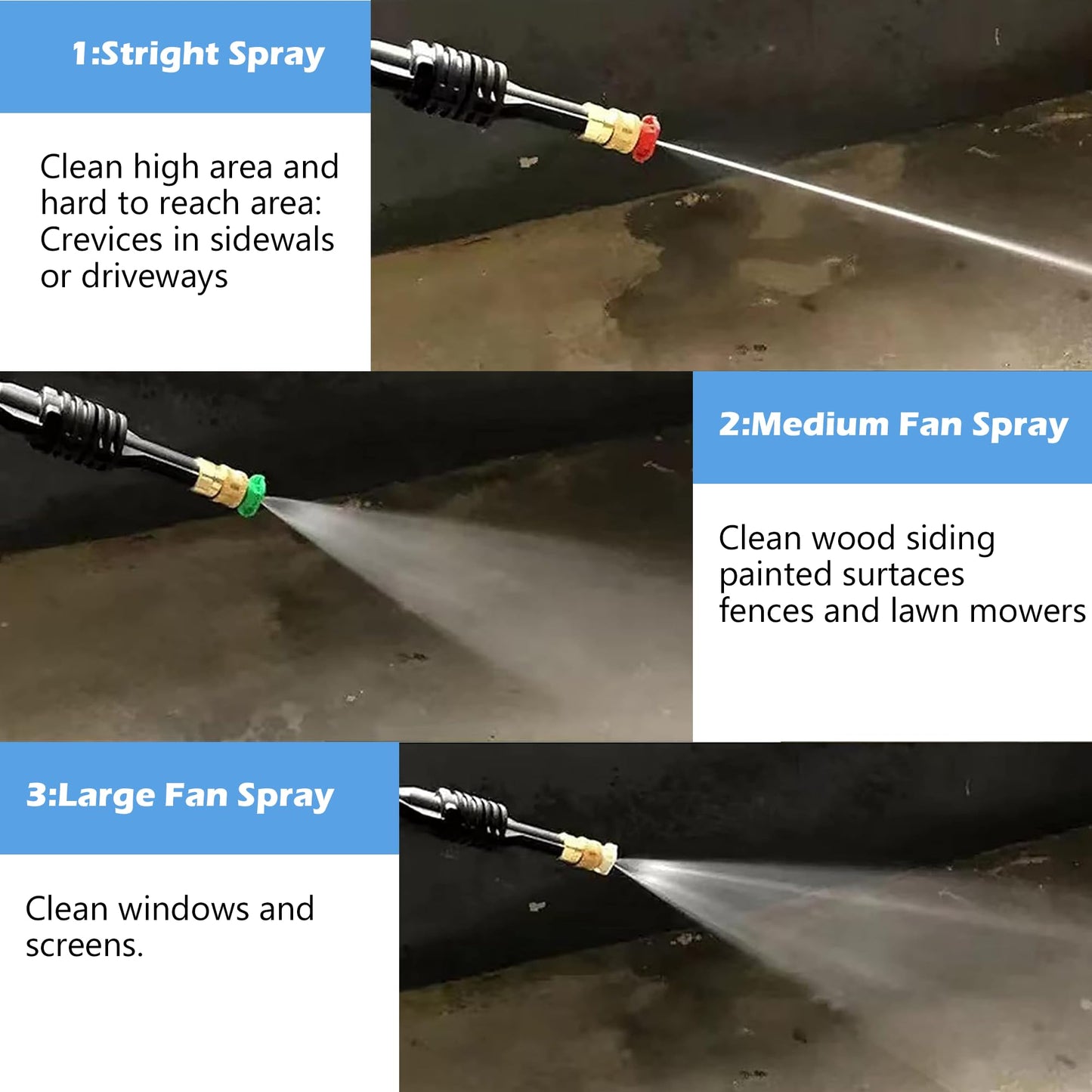 Hourleey Foam Cannon Dual-Connector Accessory, Pressure Washer Double Tip Attachment for Soap Cannon with 7 Power Washer Sprayer Nozzles, 1/4" Quick Connect, 4000 PSI