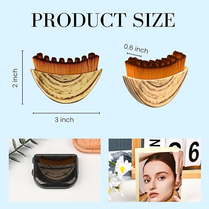 Lymphatic Brush for Face | Manual Gua Sha Brush & Facial Dry Brush | Soft Lymphatic Drainage Massager & Contour Face Brush | Face Sculpting Tool for Lymphatic Drainage (Small, 1.0, Count)