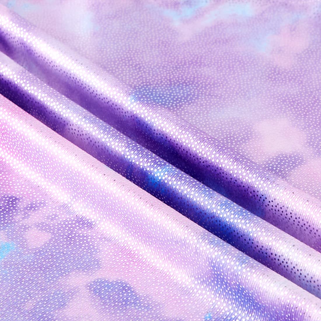 HOZIY Gymnastics Leotards for Toddler Girls 3t 4t with Shorts Biketards Purple Tie Dye Sparkly Shiny Tumbling Outfits Dance Clothes Clothing Kids Leo Child