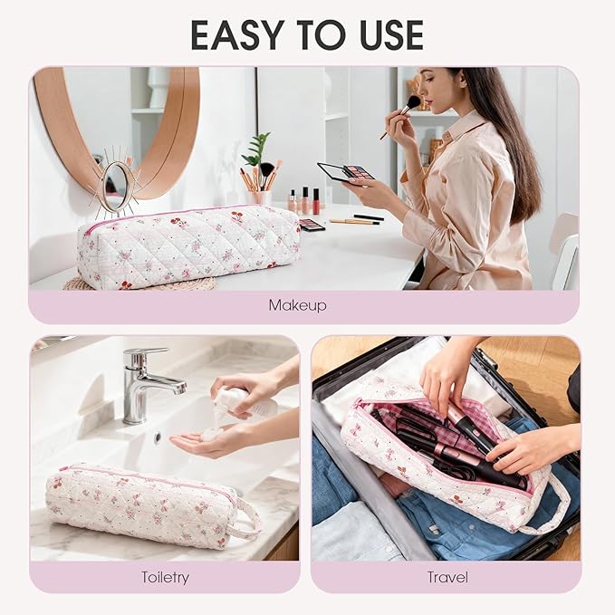 2PCS Portable Quilted Hair Tools Travel Bag for Curling Irons, Flat Irons, Hair Dryers & Styling Tools Ã¢ÂÂ Travel Case for Shark Airwrap, Revlon, Large Styling Tool Storage Case
