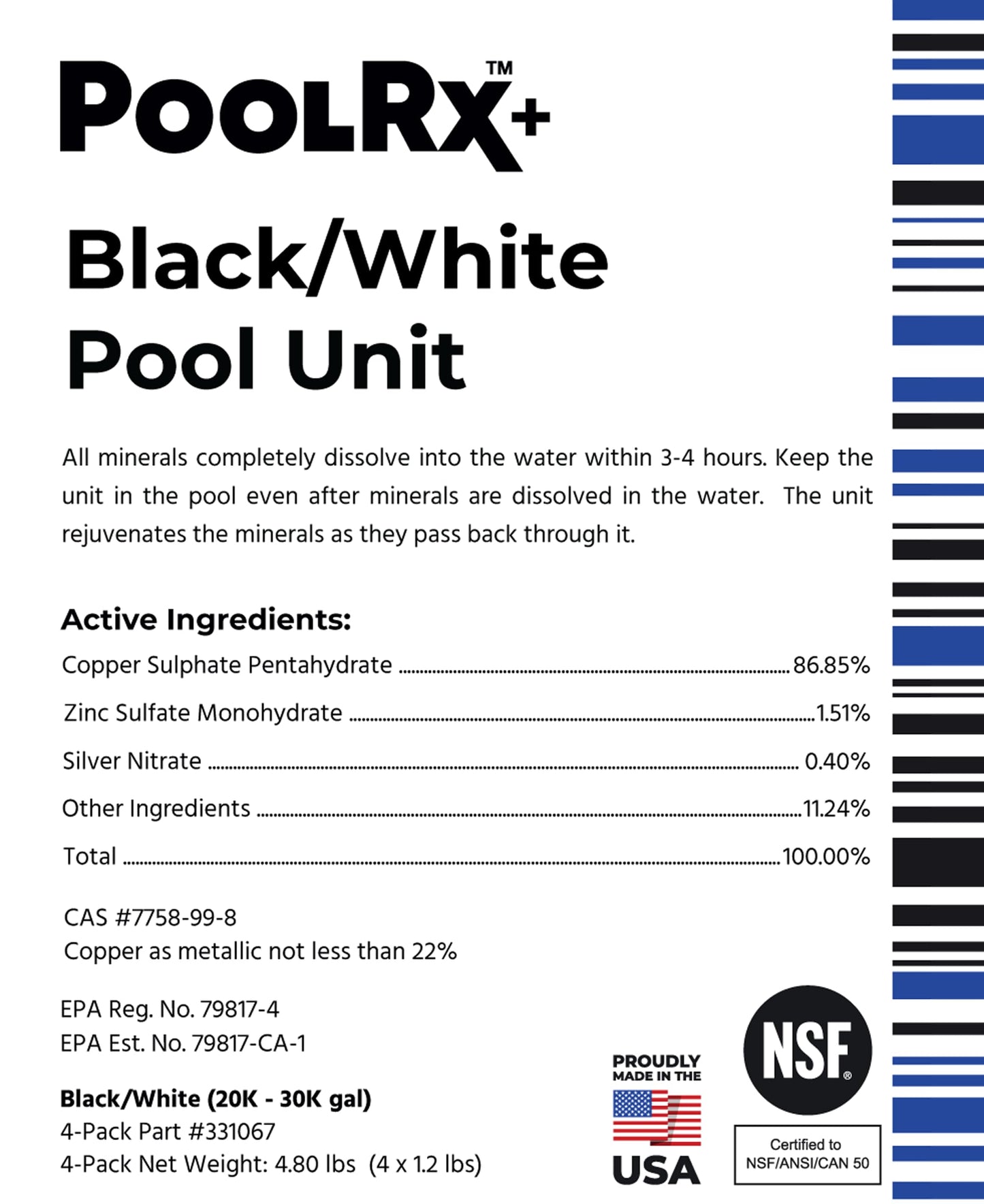 PoolRX+ Pool Unit 20k-30k gallons (4-Pack)