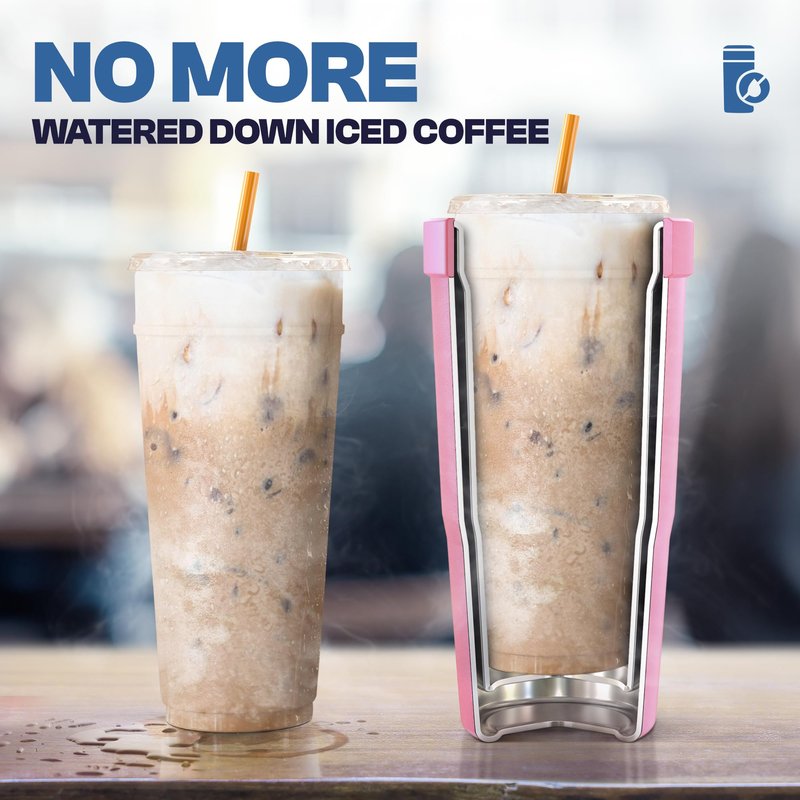Frost Buddy Togo Buddy | 30 oz Stainless Steel Vacuum Insulated Tumbler | To Go Coffee Cup – Iced Coffee Cups, Iced Coffee Sleeve, Travel Mug, Thermal Cup for Hot & Cold Drinks, Dunkin Cup (Aurora)