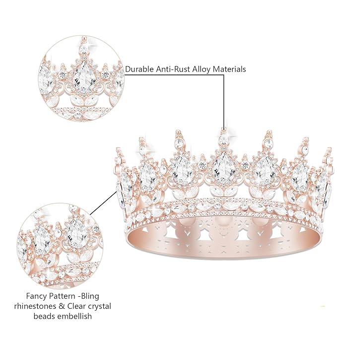 YOUlDIANZI Queen Crown Birthdays Crowns for Women, Birthday Sash, Birthday Tiara for Women Set, Princess Rhinestone BirthdayPrincess Headband Birthday Gifts for Womens, Sweet Happy Accessories