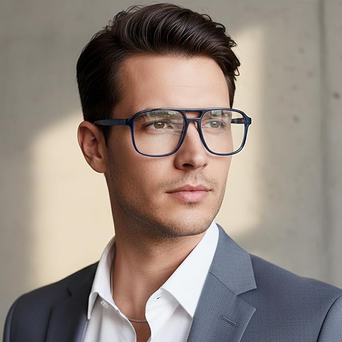 Prospek Blue Light Glasses Reading for Men and Women, For Computer Use, Blue Light Protection, Clear Lens 0 to +3.0 Diopters