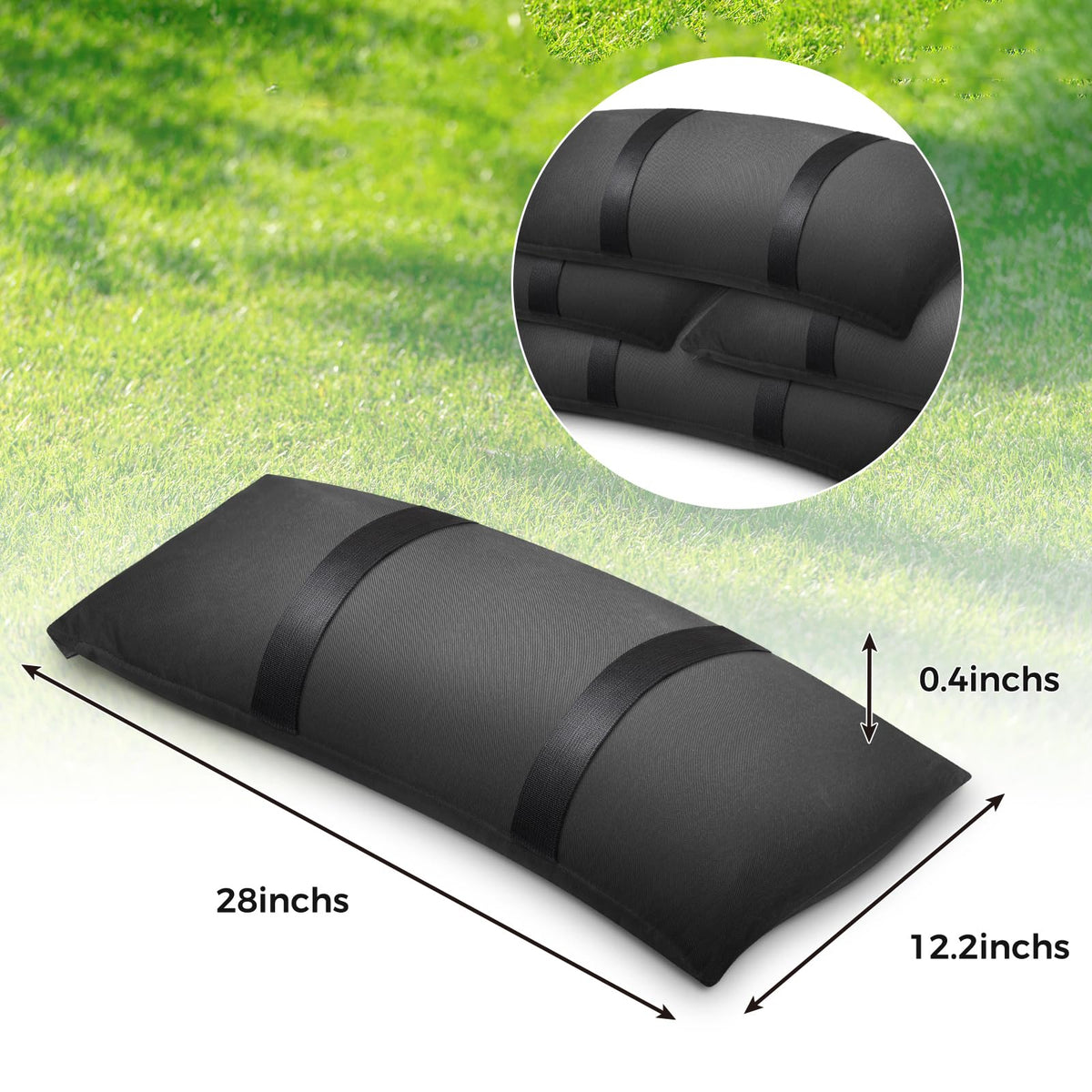 200 LBS Umbrella Base Weights Sandbags, 4 Packs Sand Bags for Weight, Weatherproof Fillable Heavy Duty Weight Sandbag for Outdoor Furniture Backyard Umbrella Garden Trampoline Poolside Accessories