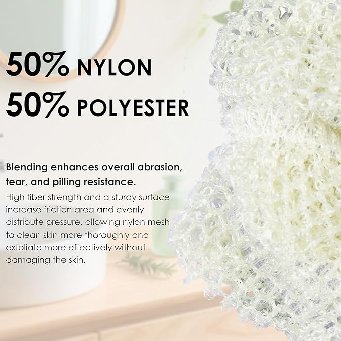 INNERNEED Food-Grade Soft Silicone Body Scrubber Shower Brush Handheld Cleansing Skin Brush, with Exfoliating Net Sponge Case (Pack of 4)