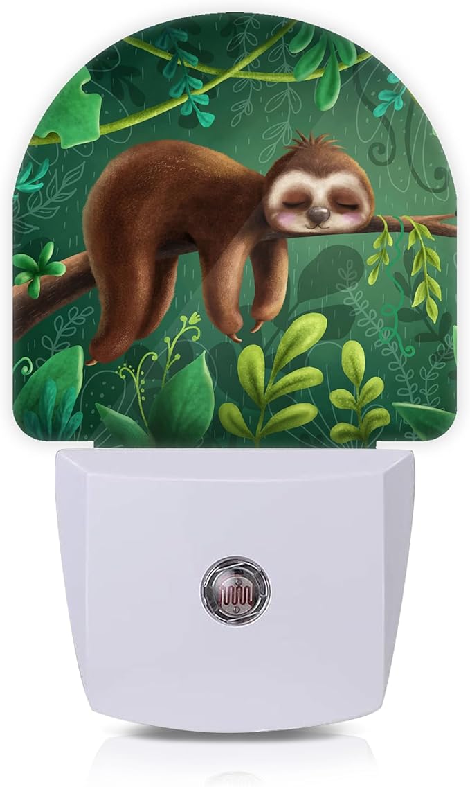 Axxitude Cute Sleeping Koala Forest Night Lights Plug into Wall for Girls Boys Room,Night Light LED Lamp Dusk to Dawn Sensor Round Lamp for Bedroom Bathroom Hallway Home Wall Decor Nightlight