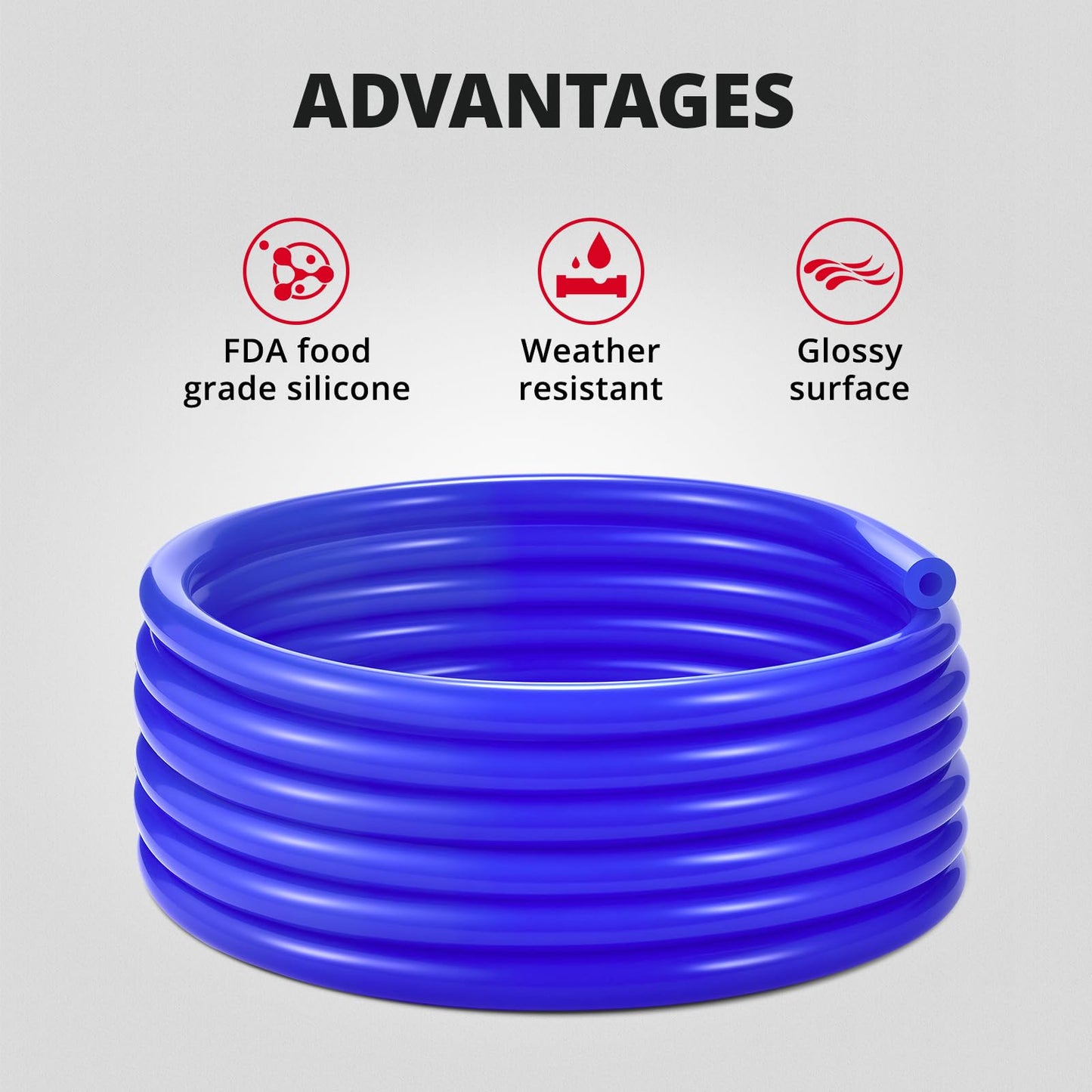 EVIL ENERGY 3/16 Silicone Vacuum Tubing Hose Line 10FT 130PSI Max Pressure Blue (5mm ID)