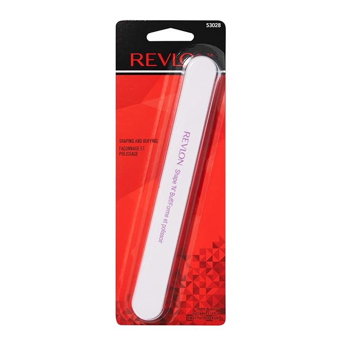 Revlon Nail Buffer, Shape 'N' Buff Nail File & Buffer, Nail Care Tool, All-in-One Shaping & Buffing, Easy to Use (Pack of 2)
