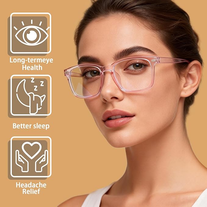 BIRDDIE Blue Light Blocking Glasses for Women & Men, UV400 Anti-Glare Computer Glasses for Gaming,Reading & Eye Strain Relief