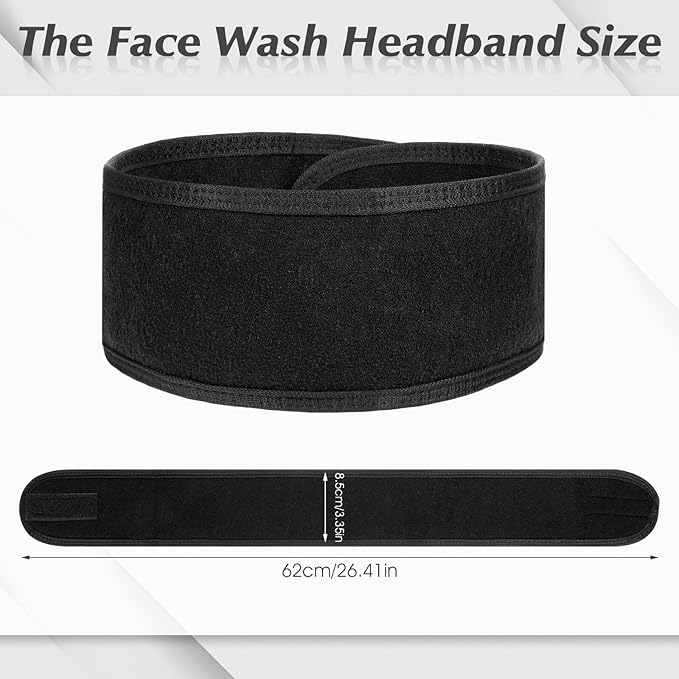 obeoby 4 Pack Spa Facial Headbands for Women, Spa Gifts for MotherÃ¢ÂÂs Day Adjustable Face Wash Headband Make Up Wrap Head