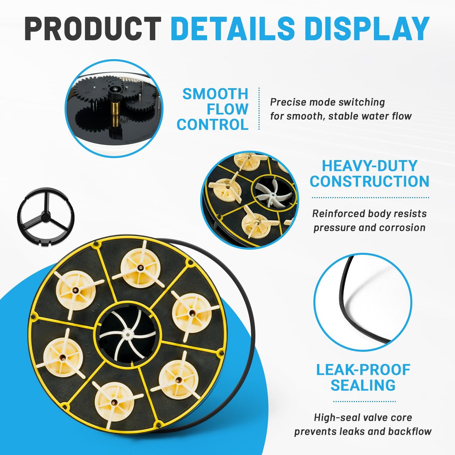 VORGENS 6 Port Module Fit for Paramount PCC2000 6-port Gear Water Valve Module - Fit for Paramount Pop up 6-port Module 004302440800 004-302-4408-00 6-port In-floor Pool Module w/ 1 Year Warranty!