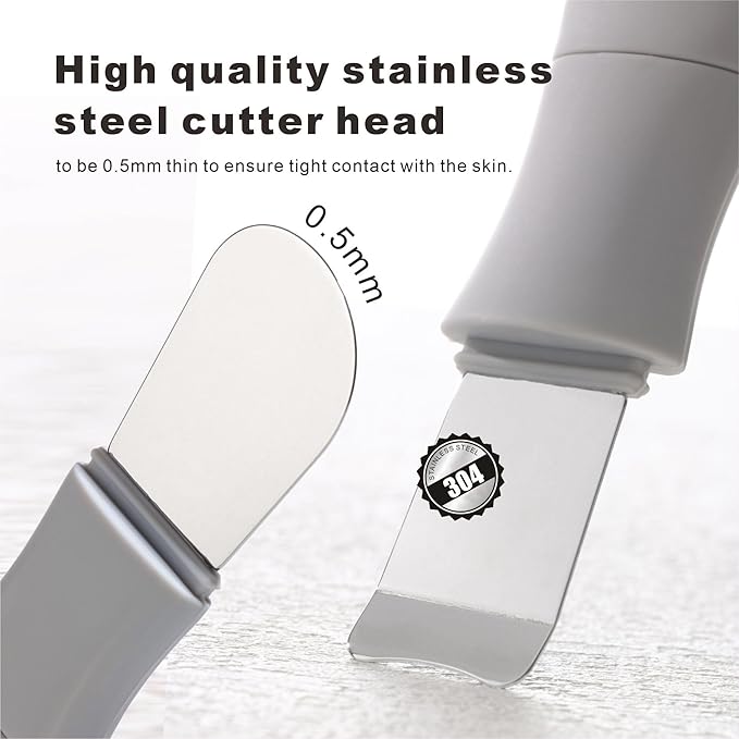 Blackhead Remover Tools, 2 in 1 Face Scrubber Black Head Remover for Face Nose, Silicone Face Mask Applicator Pore Cleaner Spatula Brush for Daily Skin Care, Deep Clean Master for Women Men (Gray)