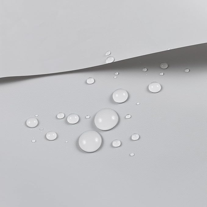 Barossa Design Silver Gray Stall Shower Curtain Liner with 3 Magnets - 36" x 72" Waterproof PEVA Plastic Narrow Shower Liner Lightweight for Small Bathroom, Metal Grommets - Gray Silver