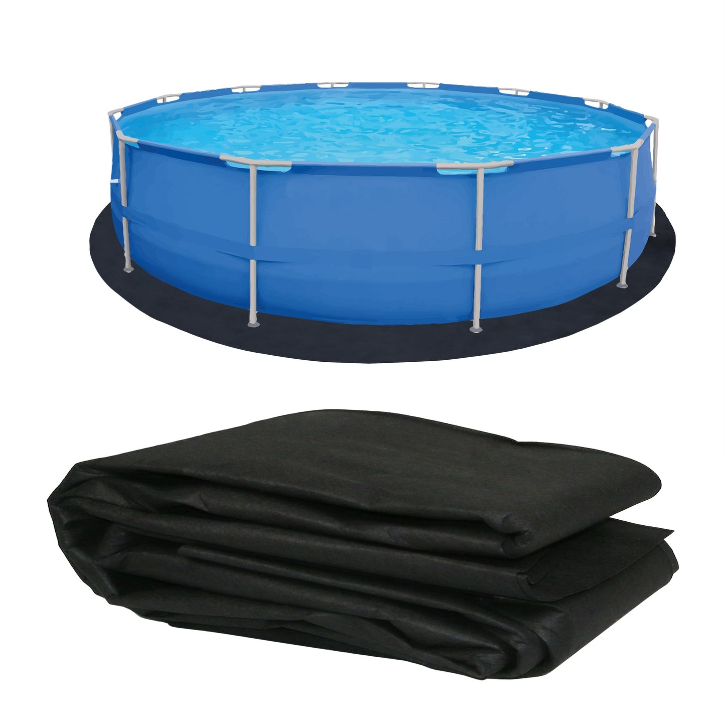 Ogrmar 18FT Round Pool Liner Pad, Durable for Above Ground Swimming Pools, Prevent Punctures and Extend The Life of Swimming Pool or Hot Tub Liner (18FT)