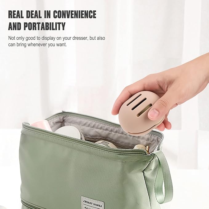 FERYES Makeup Sponge Holder Ã¢ÂÂ Shatterproof Eco-Friendly Silicone Beauty Make Up Blender Case for Travel - Khaki
