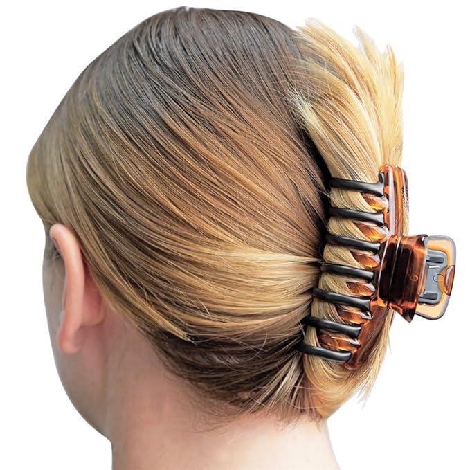 Revlon Strong Hold Hair Claw Clips, For Women, Brown/Black, 2 Count (Pack of 1)