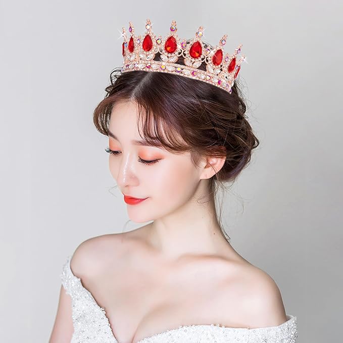 YOUlDIANZI Queen Crown Rhinestone Wedding Crowns and Tiaras for Women Costume Party Hair Accessories Princess Birthday Crown Crystal BridalCrown