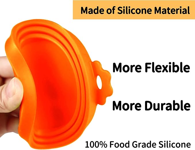 Lydia's Deal 4 Pack Universal Pet Food Can Covers, Silicone Lids for Dog and Cat Cans, Fit Most Standard Sizes (Multicolor)