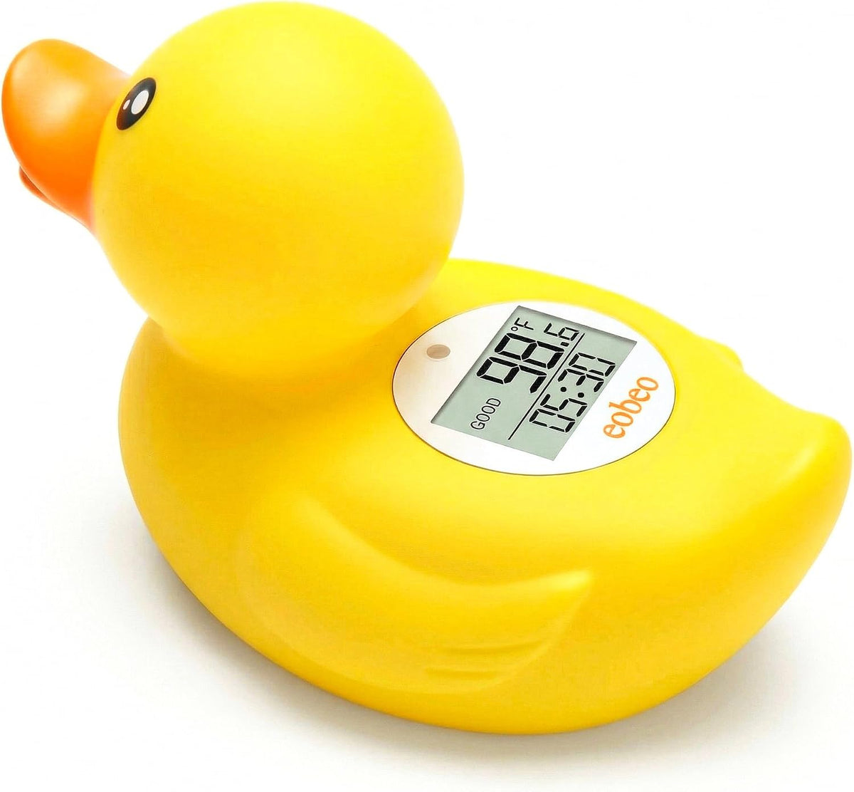 Baby Bath Thermometer with Smart Temperature Alert, Accurate Digital Water Thermometer, Adjustable High Temp Alert for Newborns, Floating Duck Toy with Timer, LED & Sound Alarm, BPA-Free, Waterproof
