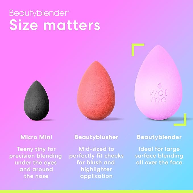Beautyblender® Wave Beauty Blender Makeup Sponge, Super-Soft Foam Easily Blends Foundations, Powders & Creams, Made in USA, Reusable, Washable, Streak Free Application