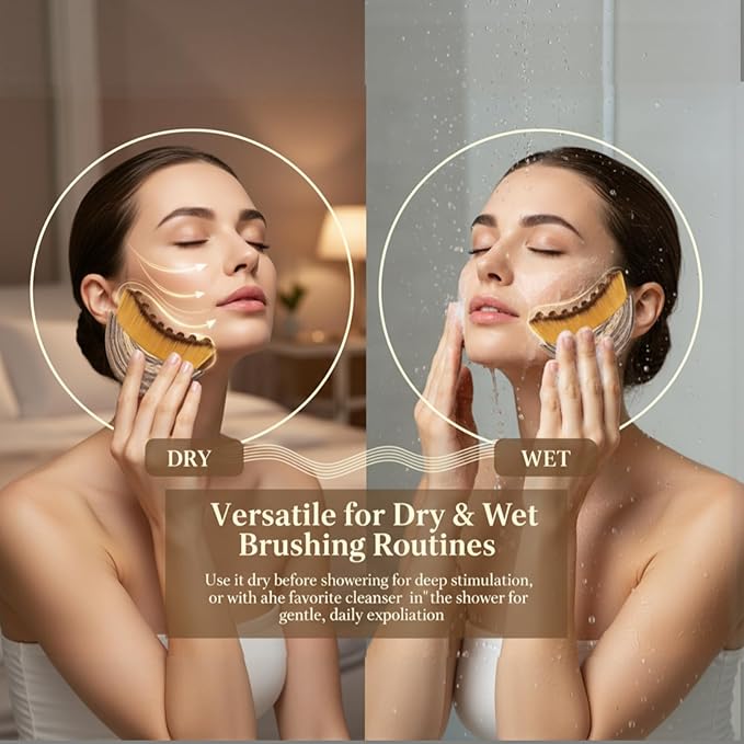 New Lymphatic Contour Face Brush - lymphatic drainage massager for Anti-Aging, Face Lifting & Lymphatic Drainage contour brush - Dry&Wet Use Facial Exfoliating Brush for Glowing Skin, Reduce Puffiness