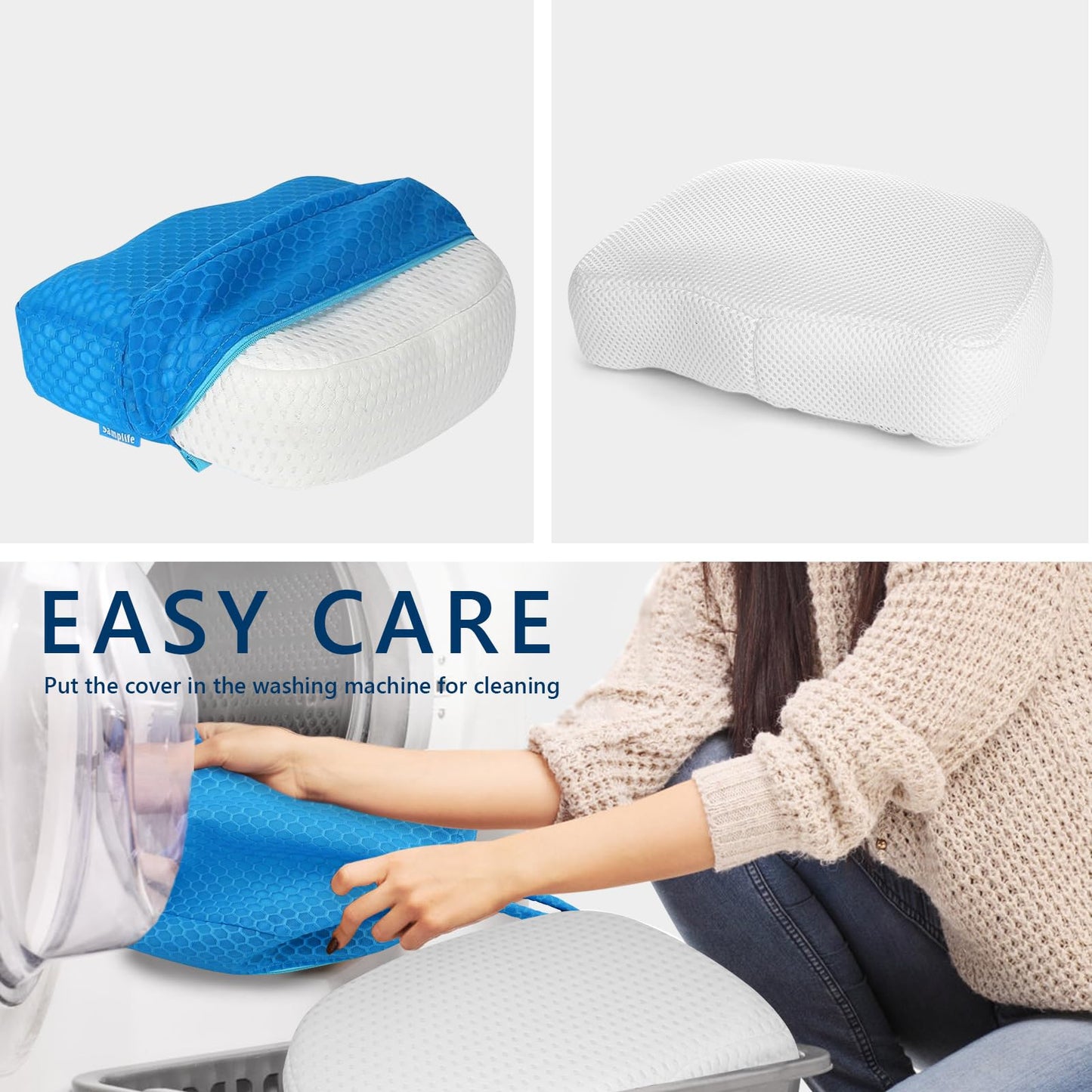 Hot Tub Booster Seat, Weighted SPA Booster Seat Cushion for Adults, 3D Air Mesh Inflatable Hot Tub Seat Accssories with Non-Slip Micro Dot Bottom,Indoor or Outdoor Quick Dry Hot Tub Pillow