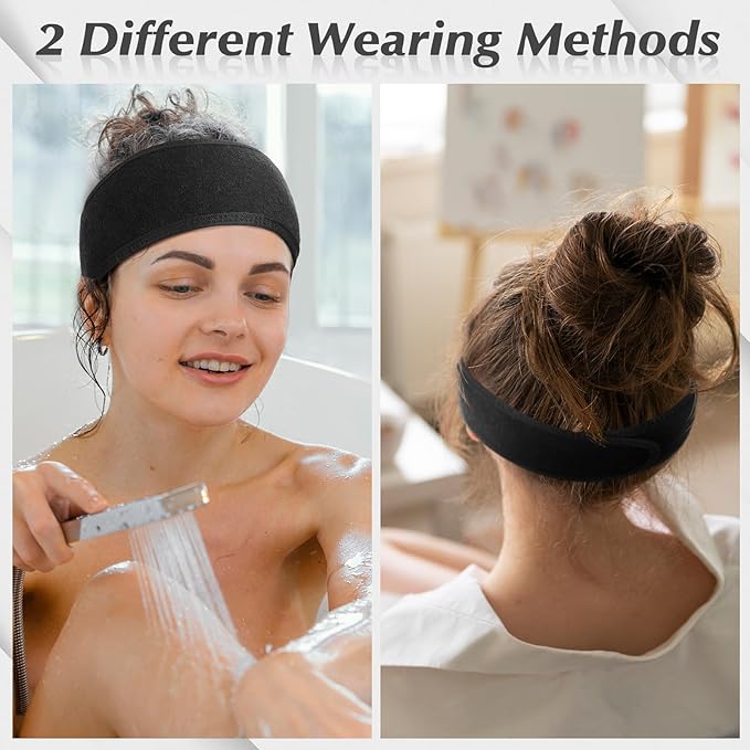 obeoby 4 Pack Spa Facial Headbands for Women, Spa Gifts for MotherÃ¢ÂÂs Day Adjustable Face Wash Headband Make Up Wrap Head