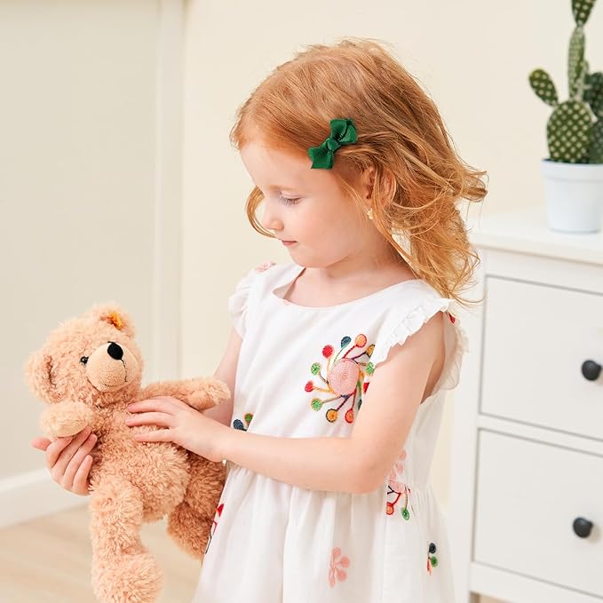 20PCS Christmas Toddler Hair Clips, Red & Green Hair Bows, Non-Slip Snap Barrettes & Daisy Ribbon Alligator Clips for Baby, Toddler & Girls
