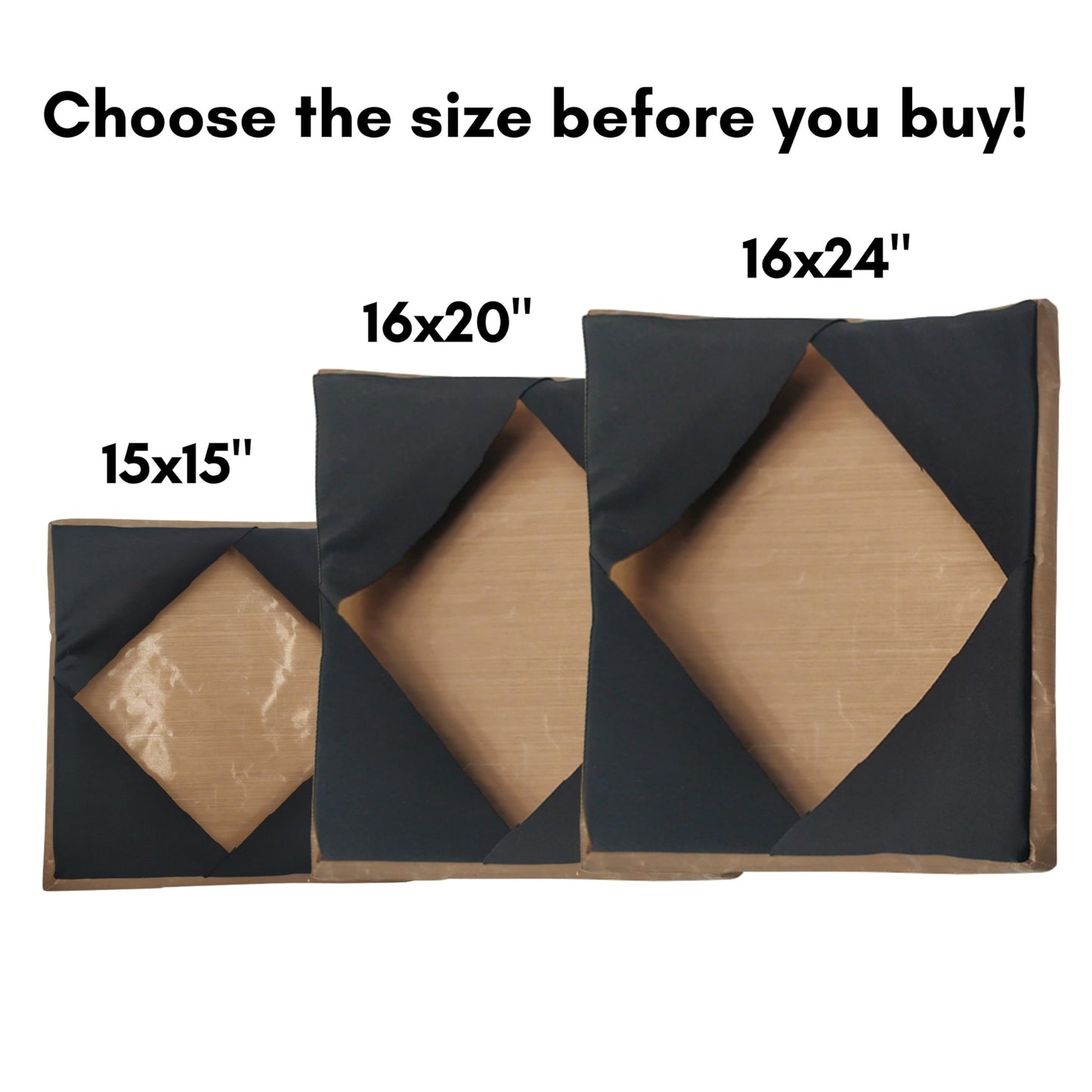 Sanshare Heat Press Covers 15x15/16x20/16x24 for Top and Bottom Platens 2 Piece Set Reusable Teflon Sheets Material (16x24)