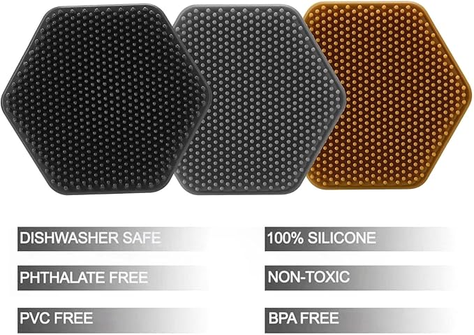 3 Pack Silicone Face Scrubber for Men, Emptycolor Beard Scrubber for Men, Exfoliating Brush Face Wash Tools, Facial Silicone Scrubber for MenÃ¢ÂÂs Skincare & Beard Care