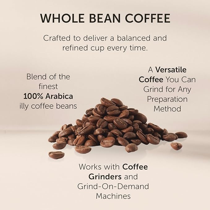 illy Arabica Selections Ethiopia Whole Bean Coffee, 100% Arabica Bean Single Origin Coffee, Light Roast with Notes of Jasmine, All-Natural, No Preservatives, 8.8 Ounce Can (Pack of 1)