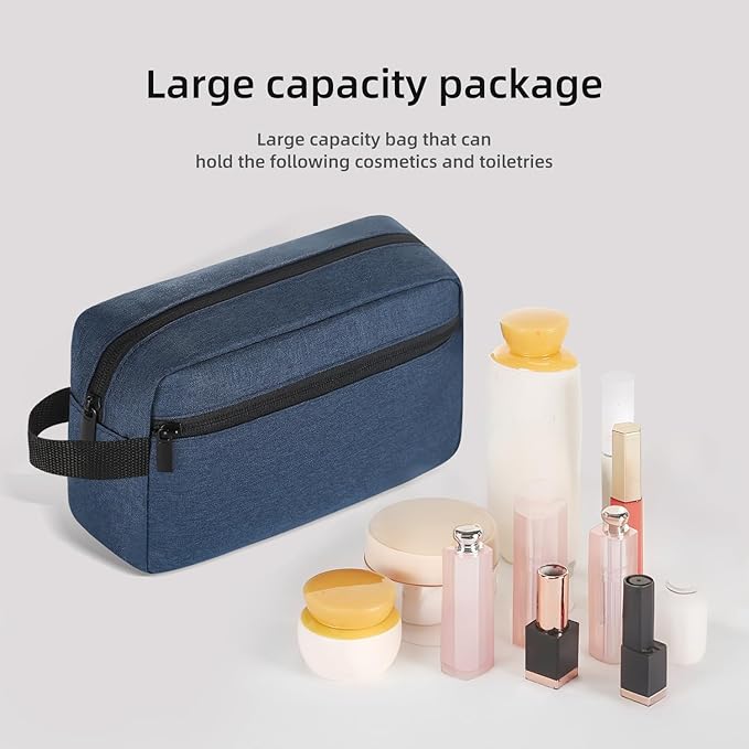 Travel Toiletry bag Toiletry bag for women men Hanging Cosmetic bag Travel accessories for Women Men (Navy blue)