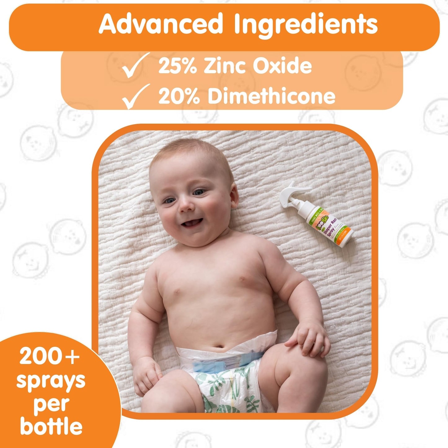 Boogie No-Rub Diaper Rash Spray - (3 Pack) 1.7 fl oz - Diaper Cream Spray for Infants and Babies - Touch-Free Application - Baby Essentials