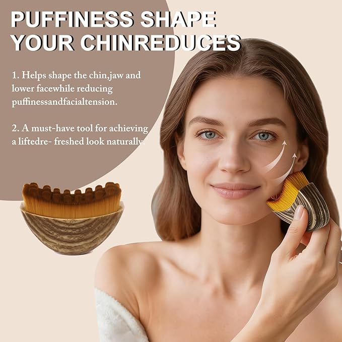 New Lymphatic Contour Face Brush, Lymphatic Drainage Massager for Face,Reduces Puffiness & Restores Definition,100% Gentle & Soft on Skin, Ergonomically Designed and Relieve Fatigue (1 Pcs)