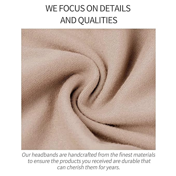 Jesries 10 PCS Women Headbands African Wide Hair Wrap Extra Turban Head Bands for Lady Large Sport Workout Stretch Non-slip Big Hair Bands