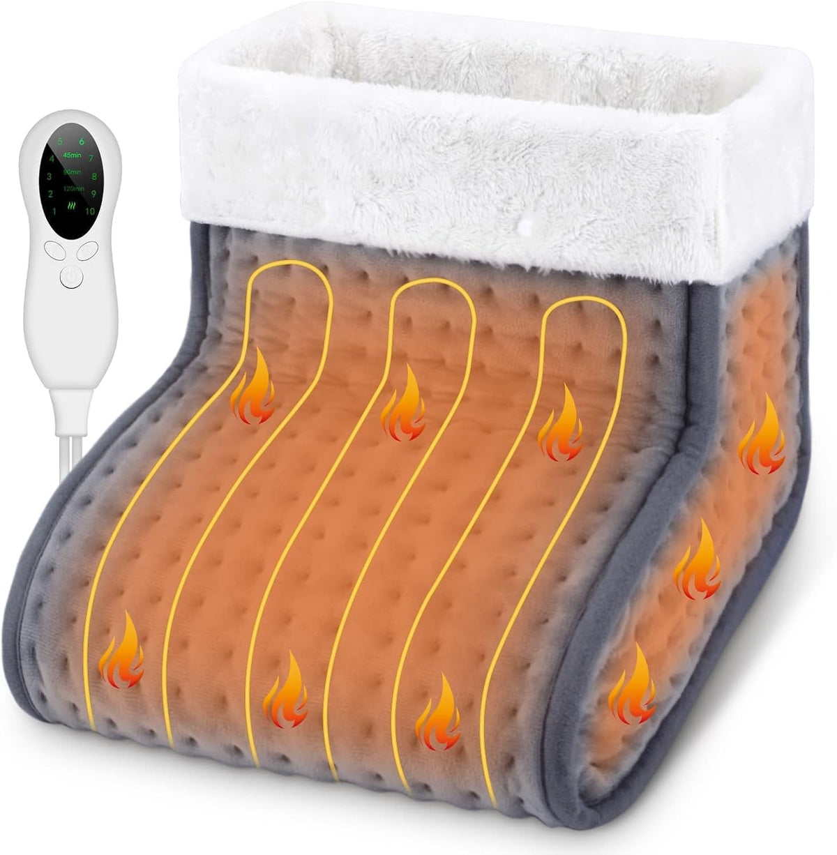 CYFIE Foot Warmer Under Desk - Electric Heating Pad for Women Men, Feet Warmers with 10 Heat & 3 Timer Settings, Auto Shut-Off, Washable Winter Gifts for Home Office